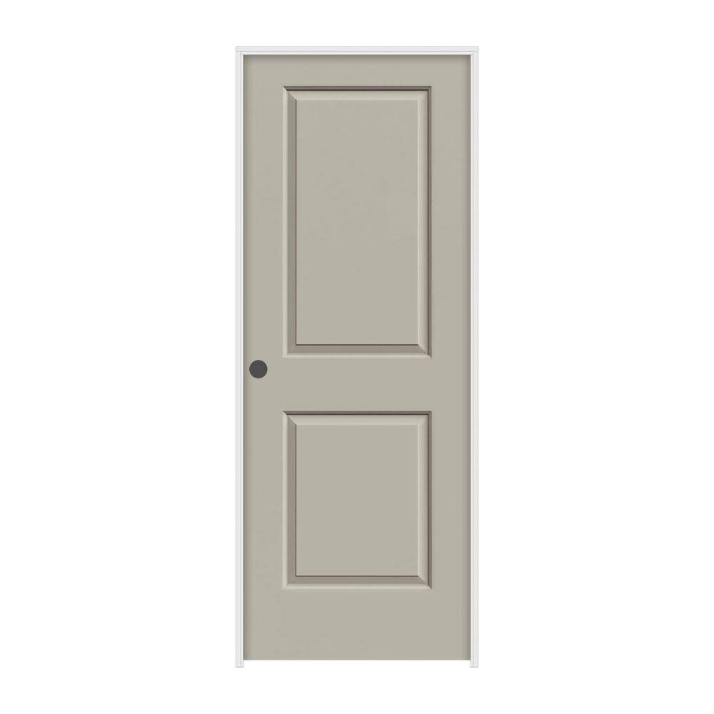 28 in. x 80 in. Desert Sand Right-Hand Smooth Solid Core Molded Composite MDF Single Prehung Interior Door M541