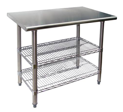 36x22 x 24x22 Stainless Steel Work Table with Wire Under Shelves W240650