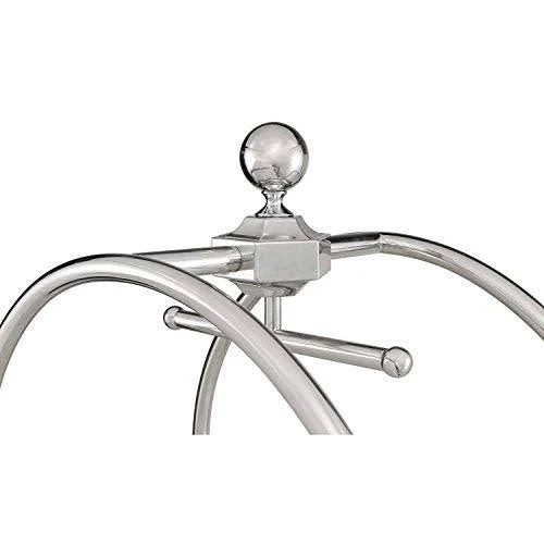 Silver Stainless Steel Bellman Cart with Rubber Casters A401
