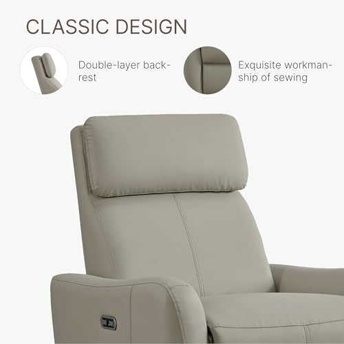 Terracotta Brown Power Leather Swivel Rocker Recliner Sofa J416