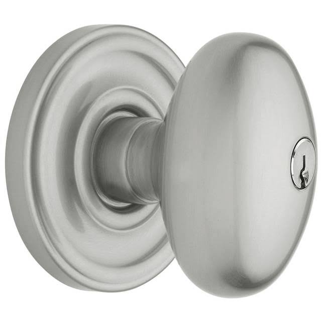 Egg Knob Keyed Entry Satin Chrome T574387
