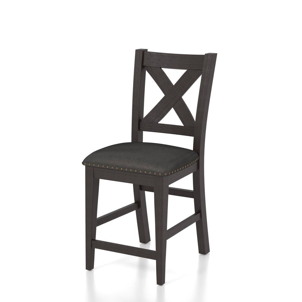 Gray and Charcoal Counter Height Chairs (Set of 2) P6423