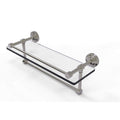 16x22 Glass Shelf with Towel Bar Satin Nickel X615