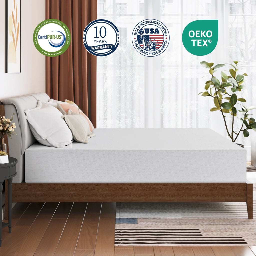 10" Tight Top Gel Memory Foam Queen Mattress L2497
