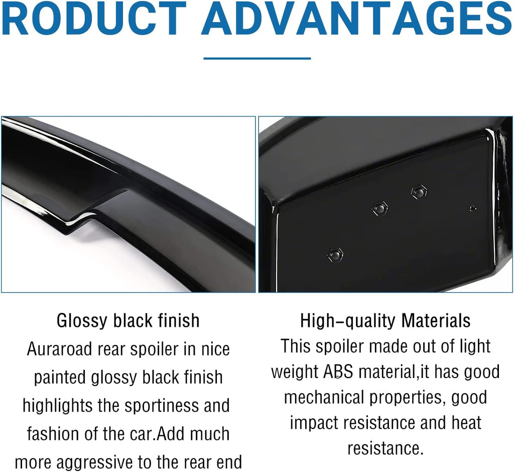 Glossy Black Rear Spoiler Wing for Mustang Coupe I73033