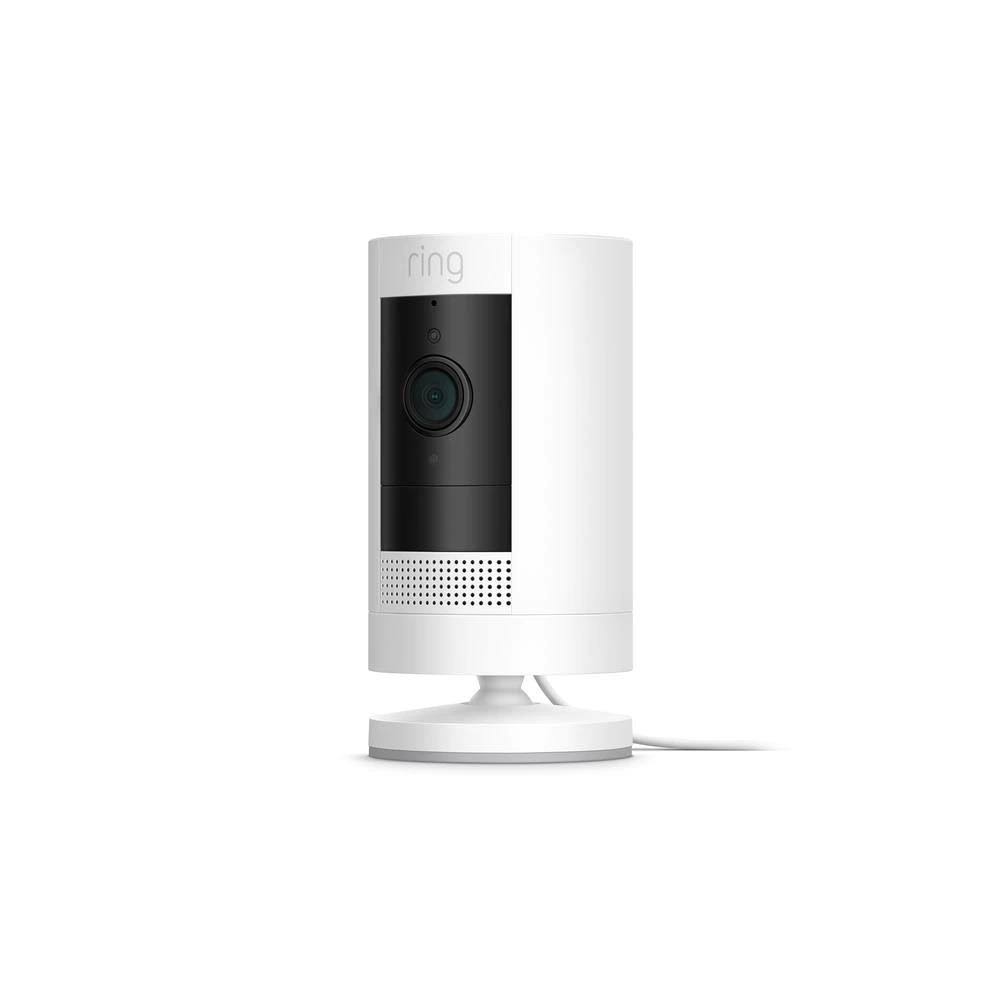 Stick Up Cam Wired Black with Echo Dot Charcoal P415