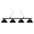 Matte Black & Brushed Nickel 4 Light Island Light L787