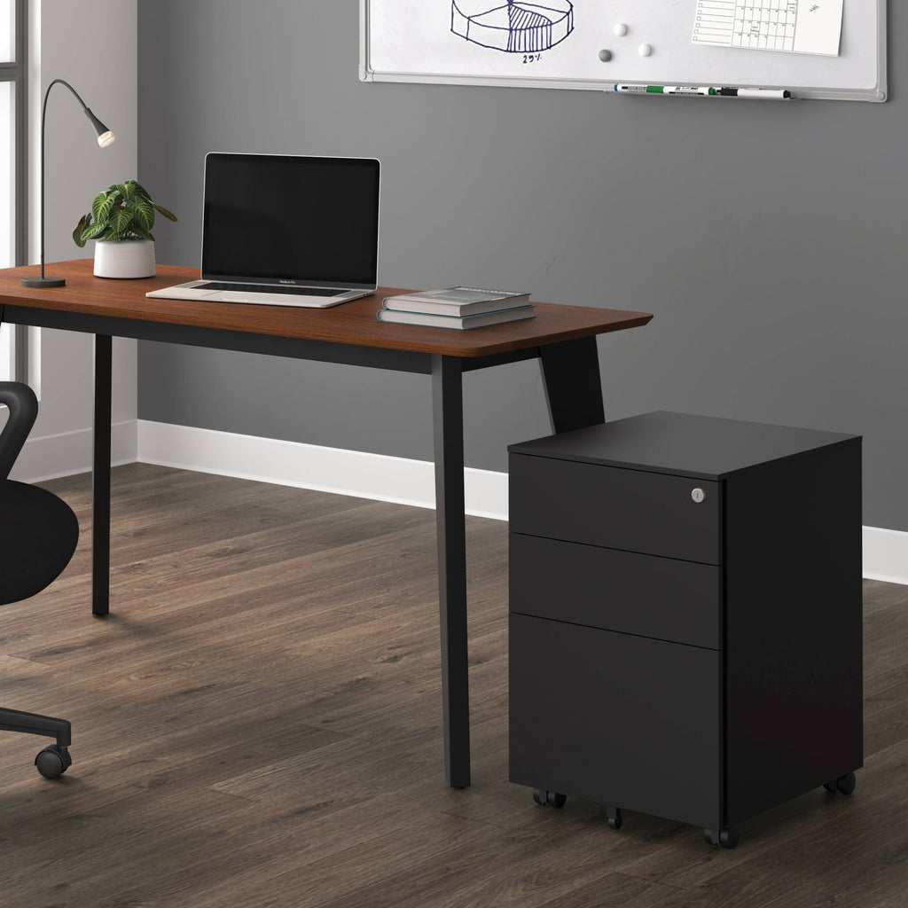 Charcoal Mobile Metal Filing Cabinet Pedestal X1507
