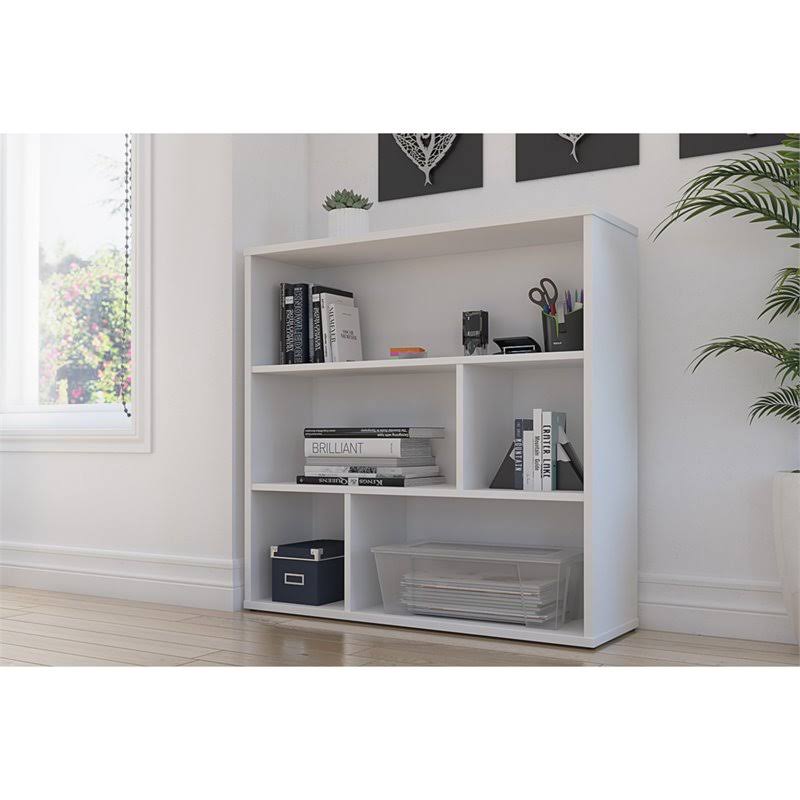 White Asymmetrical Shelving Unit D200947