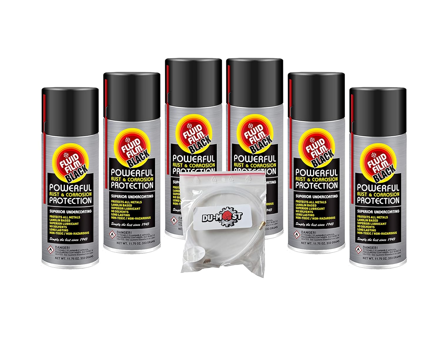 Black 6 Aerosol Cans Corrosion Prevention Penetrant Lubricant Undercoating Q560