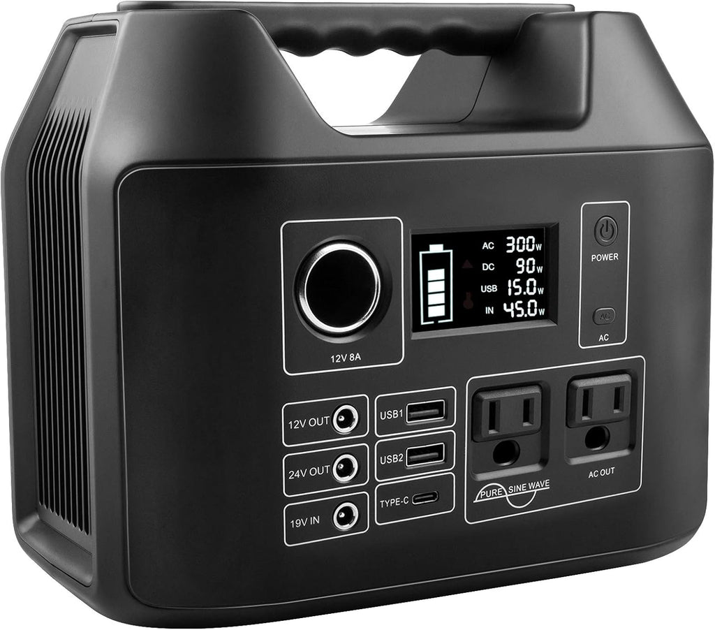 300W Portable Power Station 298Wh Lithium Battery with 8 Outputs F5206