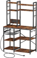 6-Tier Microwave Stand with 12 S-Shaped Hooks N258978