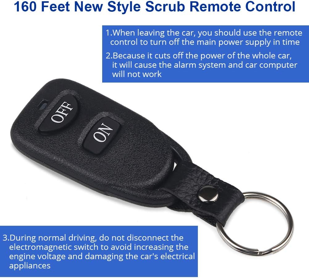 Pack of 2 280Amp DC24V Car Wireless Remote Control Battery Disconnect Switch P104