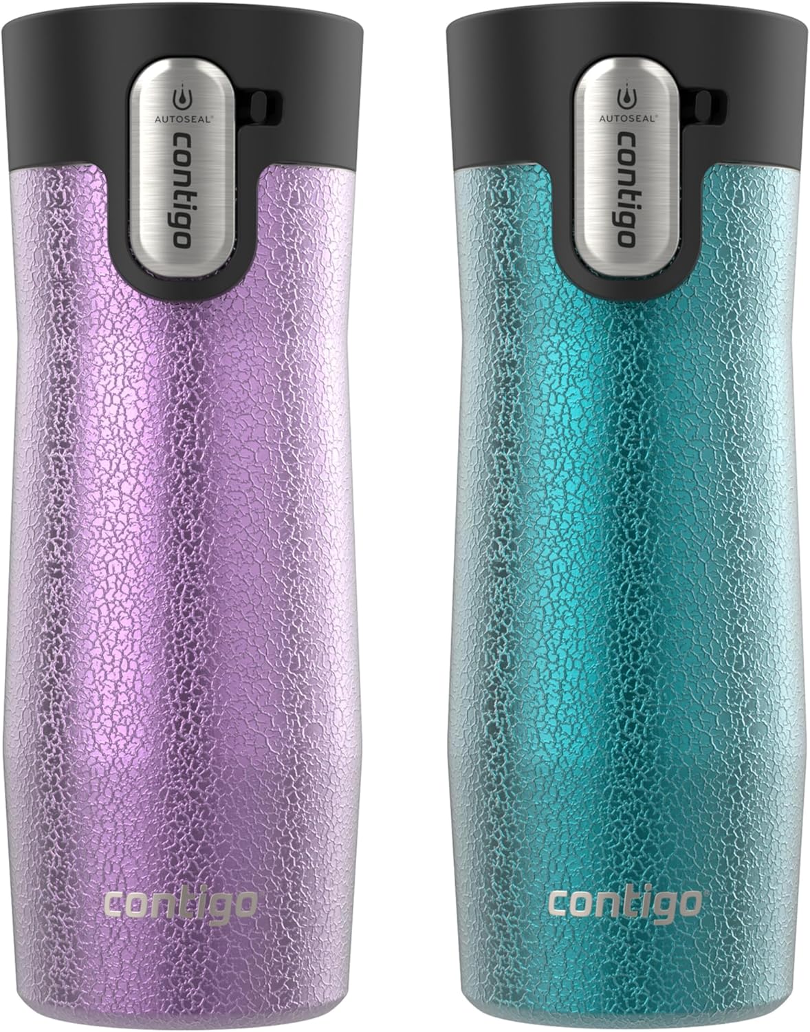 16 oz 2-Pack Vacuum-Insulated Stainless Steel Travel Mug W800581