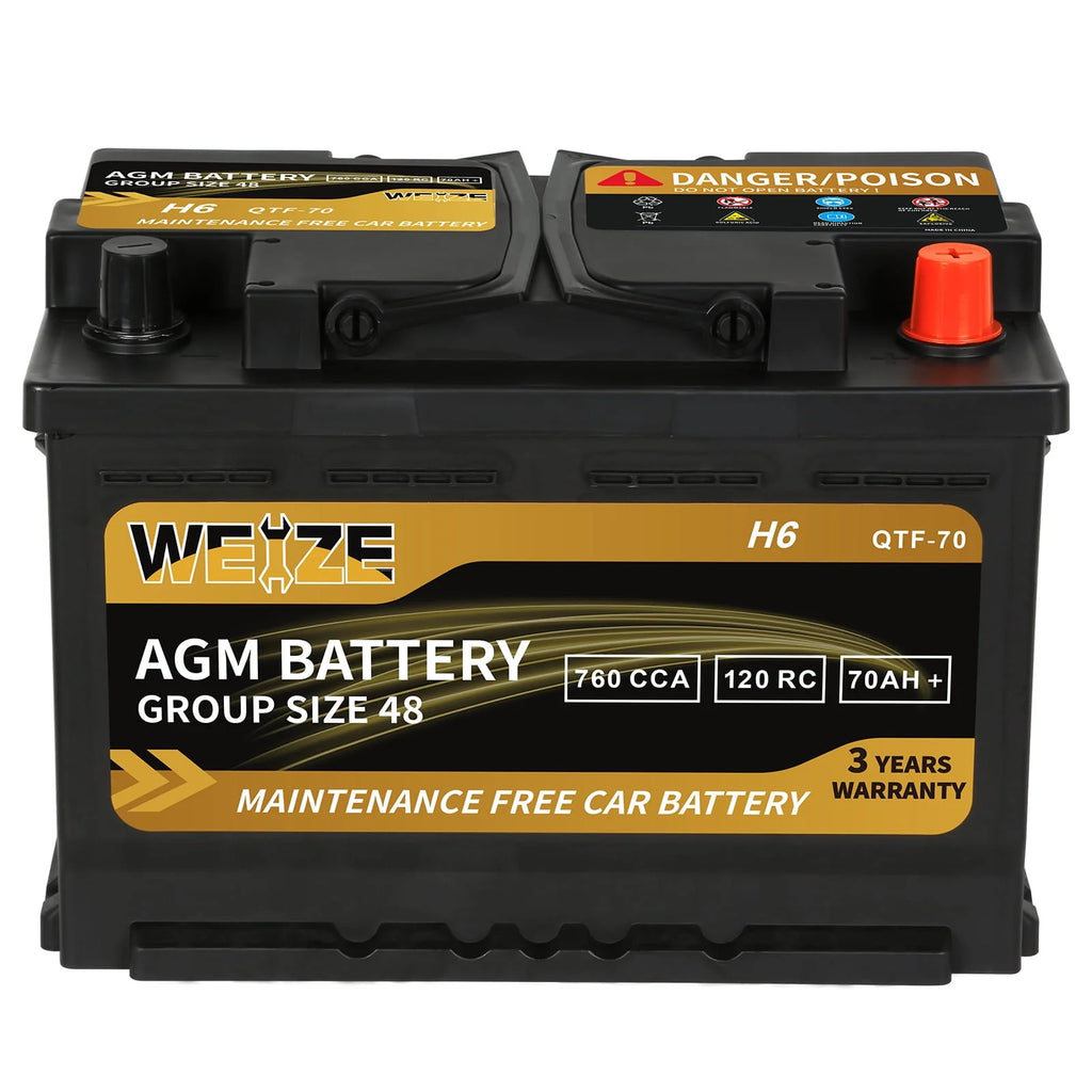 12v 80ah 140RC 850CCA AGM Automotive Battery A38493