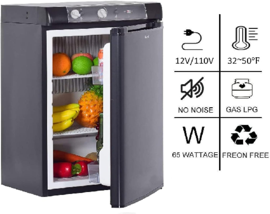 Black 2.1 Cu.ft. 3 Way Propane Refrigerator X687088