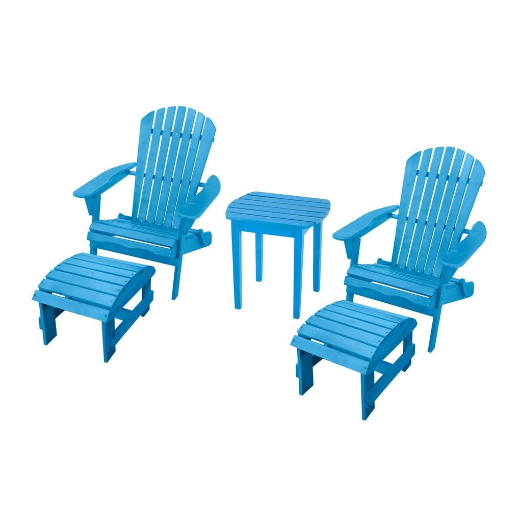 Sky Blue Adirondack Chair Conversation Set of 5 E261934