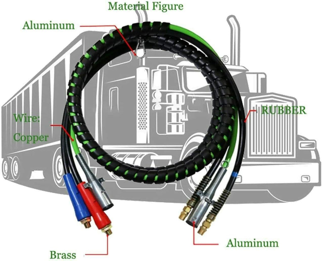 12 Ft 3-in-1 Truck Air Hose Assemblies B65564
