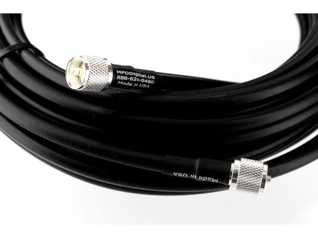 60 ft RG213 Coax Antenna RF Cable with Silver Teflon UHF Connectors D28370