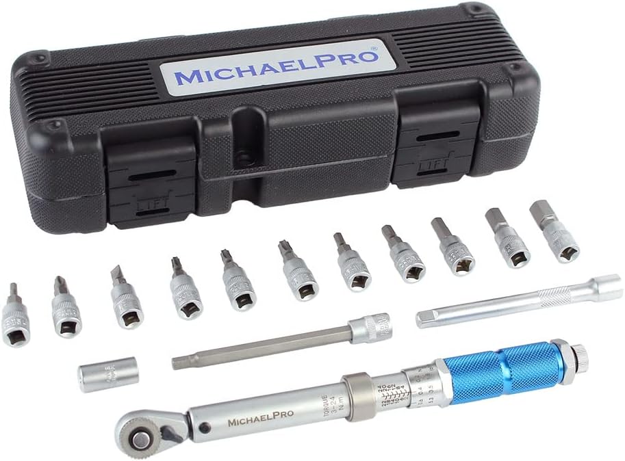 1/4-inch Drive Click Torque Wrench Set with Bits and Extension Bars V95229