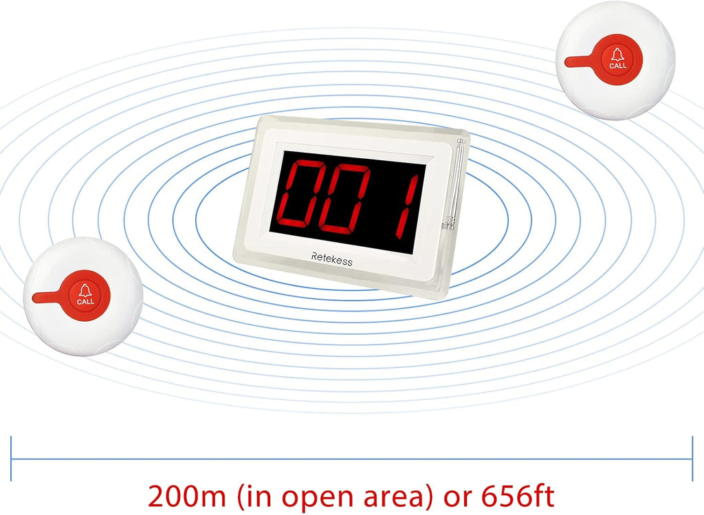 Wireless Calling System with 10 Waterproof Alert Call Button W88269