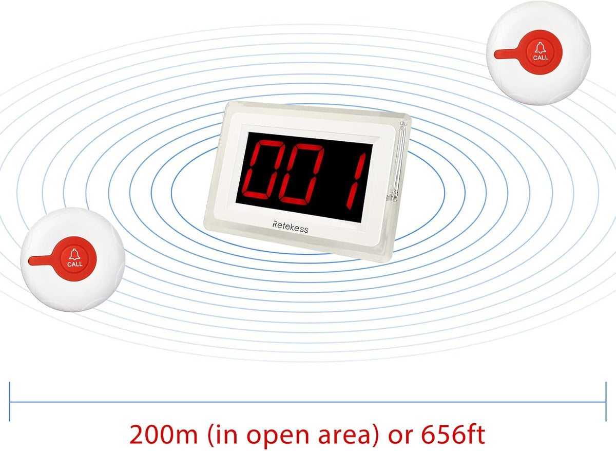 Wireless Calling System with 10 Waterproof Alert Call Button W88269