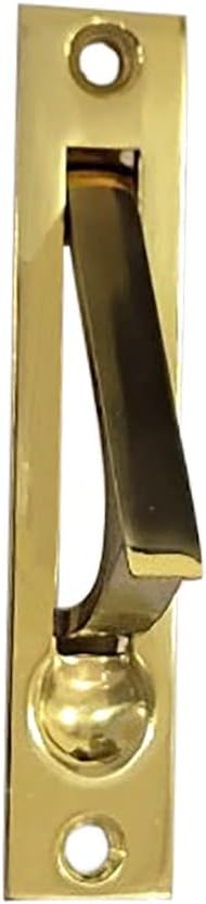 Solid Brass Edge Pull, 4, Polish Brass, 2 Pack O332028