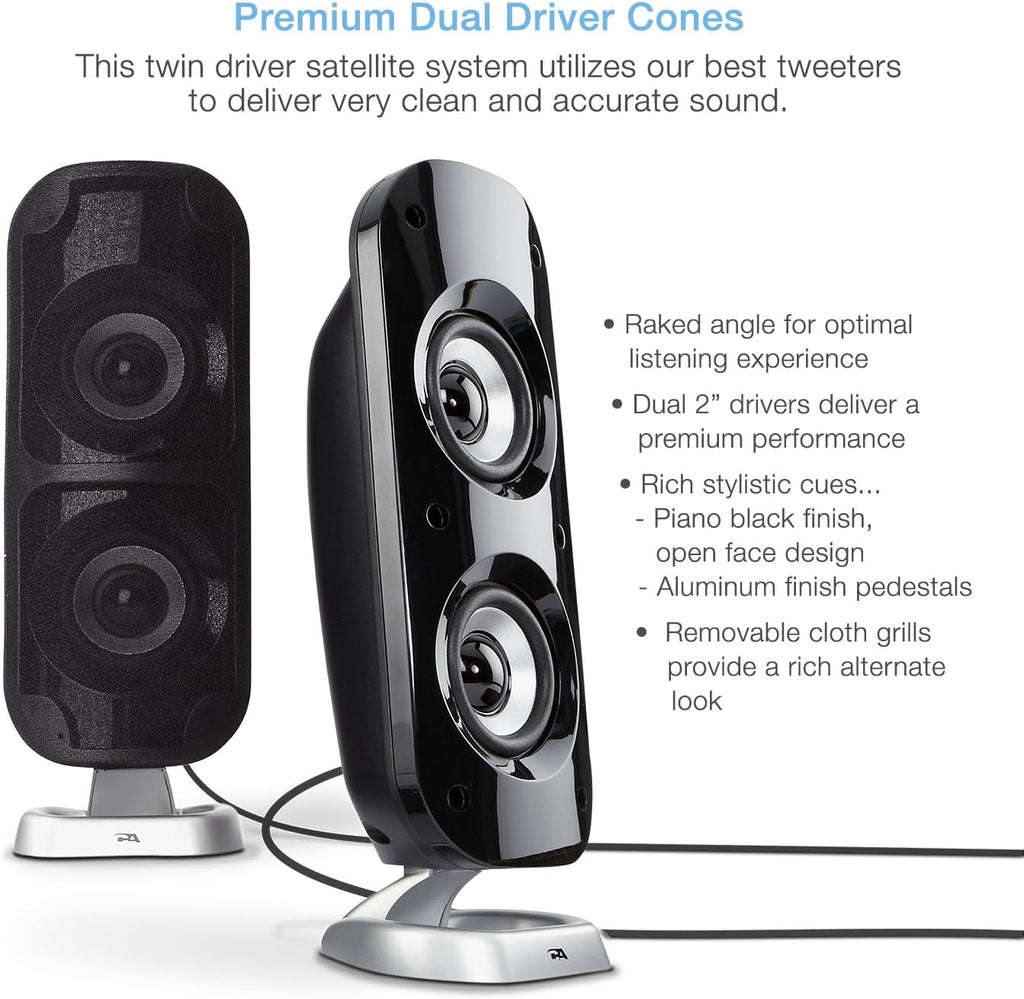 2.1 Subwoofer Speaker System, 80W, Pack of 2 H100075