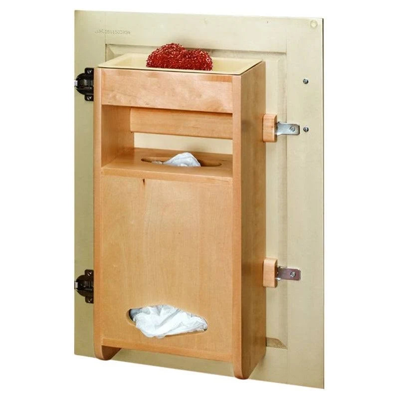 Natural Wood Grocery Bag Holder B80534