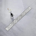 Brushed 304 Stainless Steel Linear Shower Drain 36 inch with Hair Catcher, Pack of 2 B44018