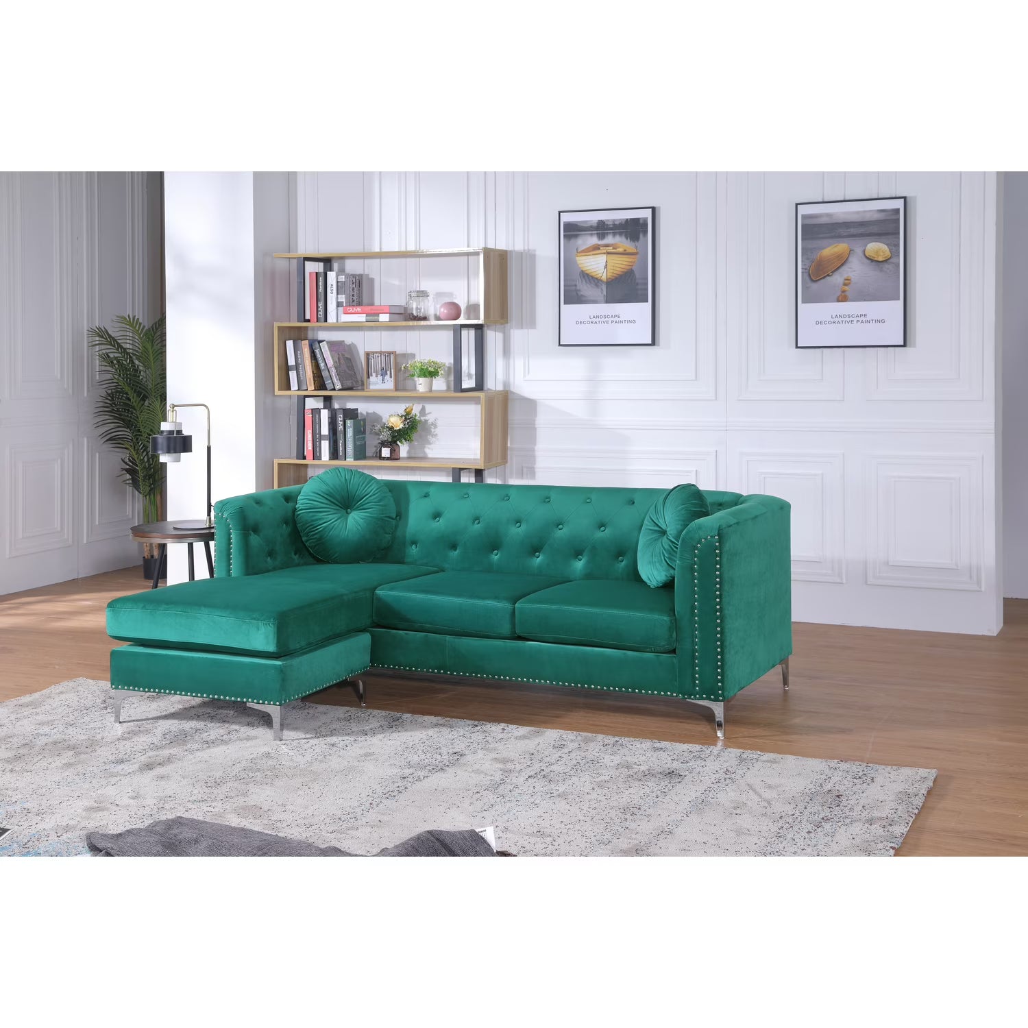 Green Sofa Chaise M86601