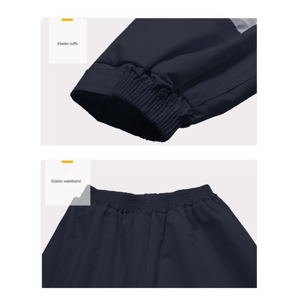 High Visibility Reflective Waterproof Raincoat Suits Rain Gear Motorcycle Cycling Rain Poncho Jacket Hooded Rainwear Four Season XXL B59244