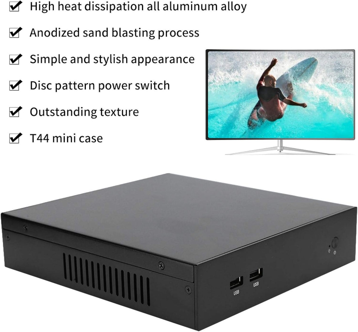 T44 Mini-ITX Slim Computer Case F36004