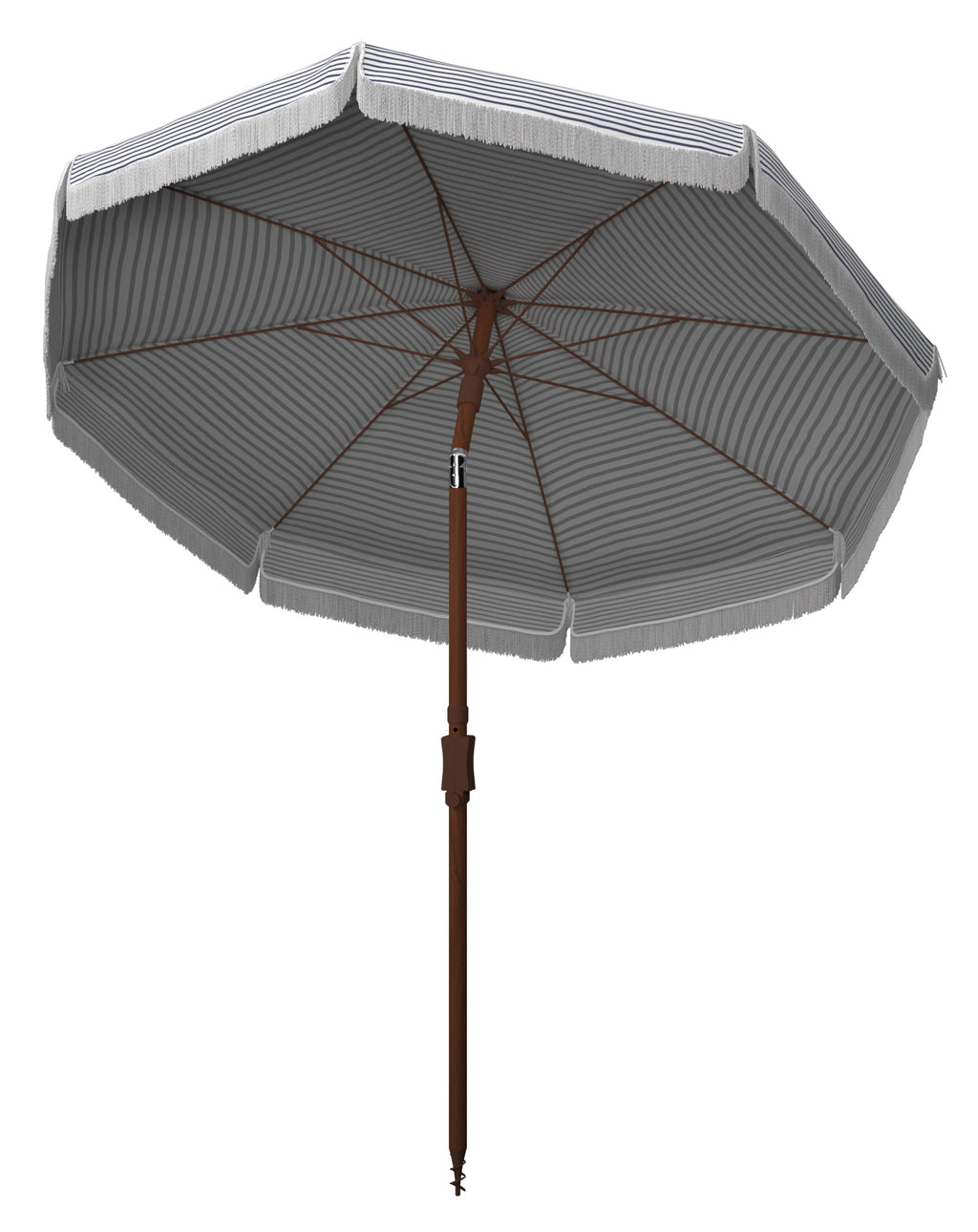White/Navy Beach Patio Umbrella F8161