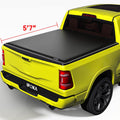 Truck Bed Tonneau Cover Soft Roll Up with Reflective Strip V859652