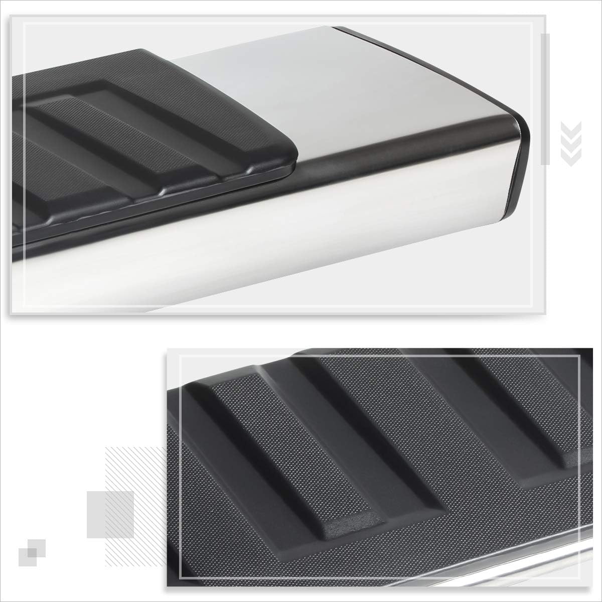 6 Inch Silver Aluminum Running Boards I795