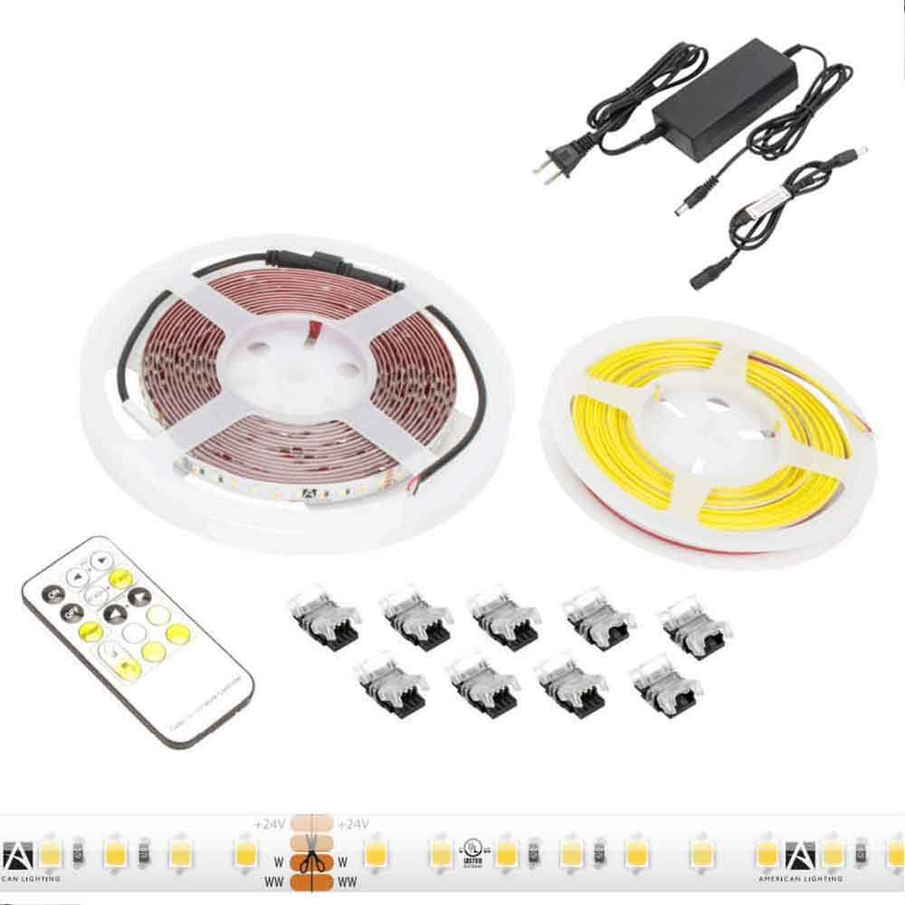 16.4 ft. 24V 2700-6000k Tunable Tape Light Kit IP54 White G855580
