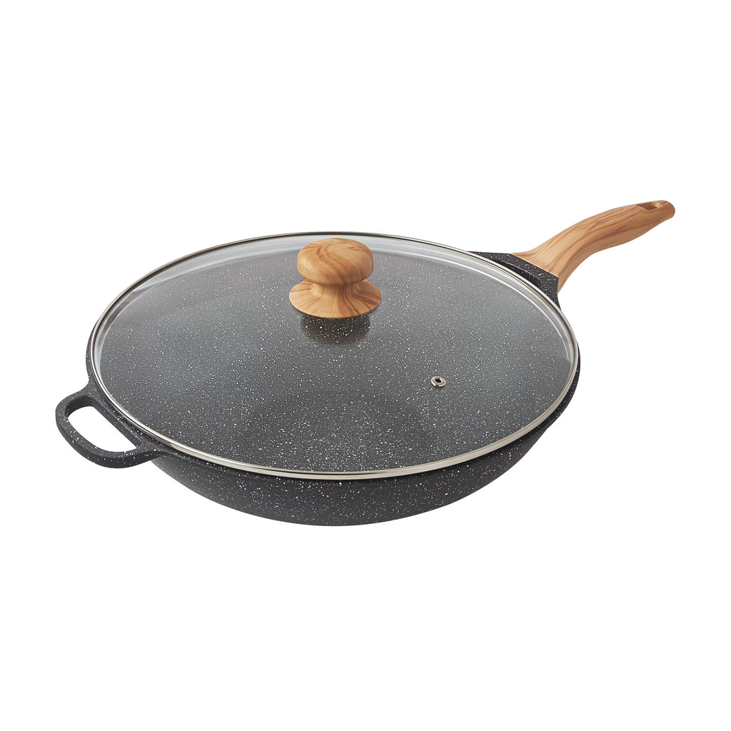 Charcoal Speckle 14-Inch Cast Aluminum Wok B30207