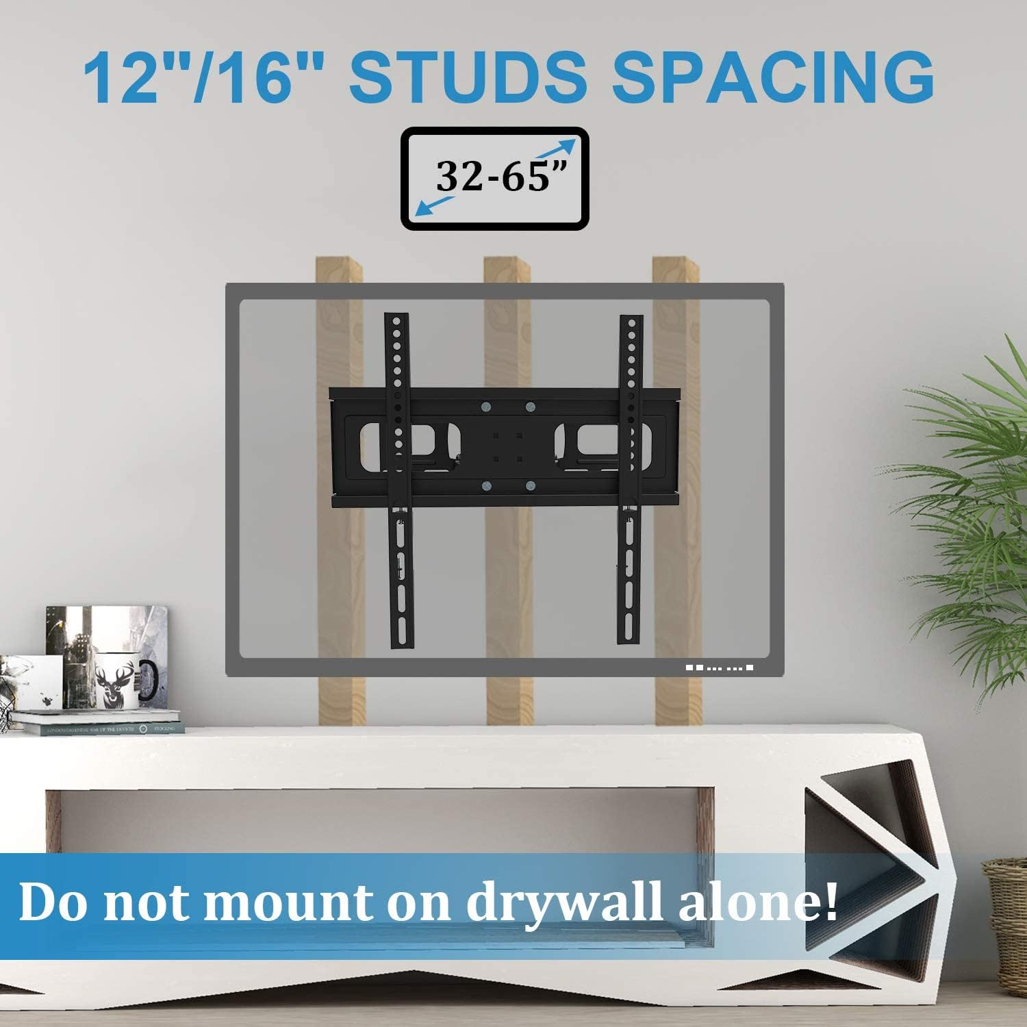 TV Wall Mount Full Motion TV Bracket with Articulating Dual Arms Tilt Swivel 14" Extend, VESA 400x400mm, Pack of 2 E5182