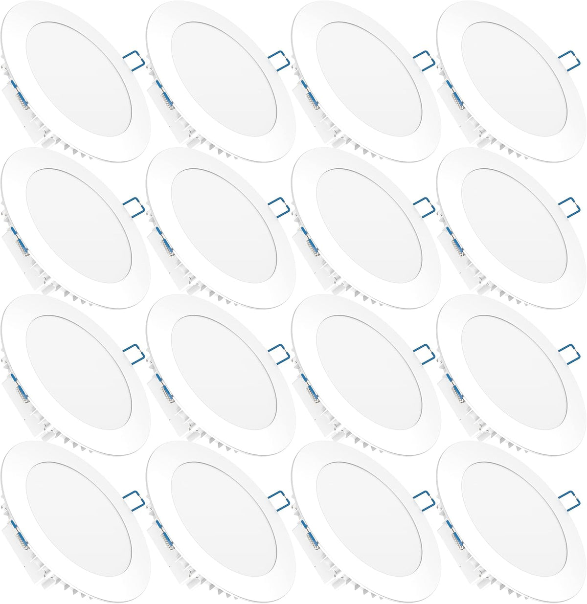 16 Pack 4 Inch Ultra Thin LED Recessed Ceiling Lights, 4000K Cool White, 10W, 650 LM, Dimmable B72124