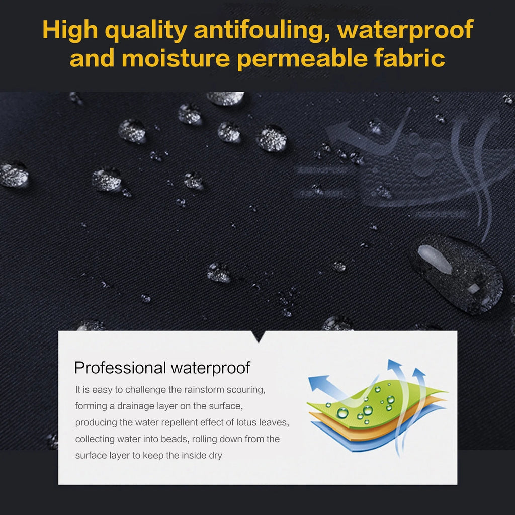 High Visibility Reflective Waterproof Raincoat Suits Rain Gear Motorcycle Cycling Rain Poncho Jacket Hooded Rainwear Four Season XXL B59244