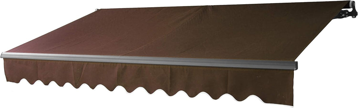 Red/White Stripes Retractable Motorized Patio Awning X39327