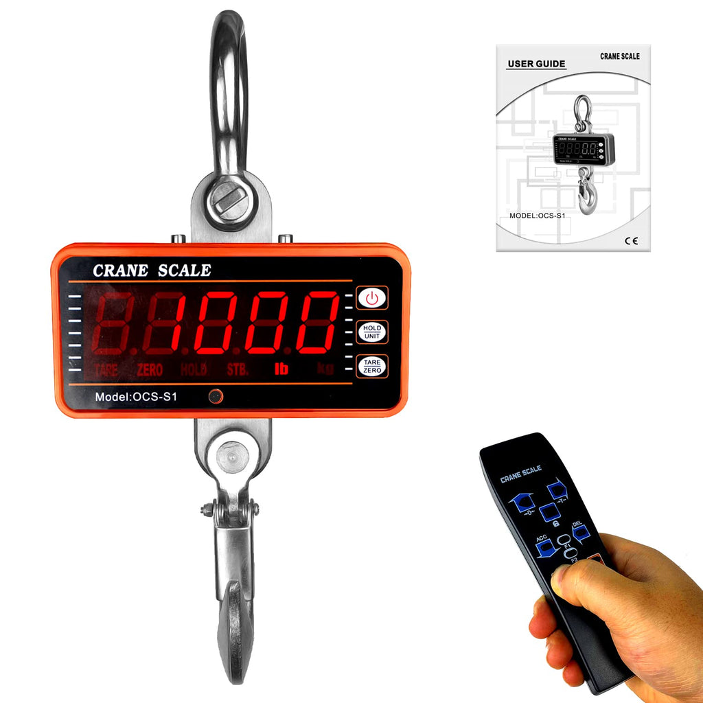 Orange Digital Crane Scale with Remote Control E924