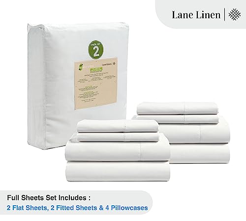 100% Organic Cotton Queen Size White Sheets 8 Pc I794230