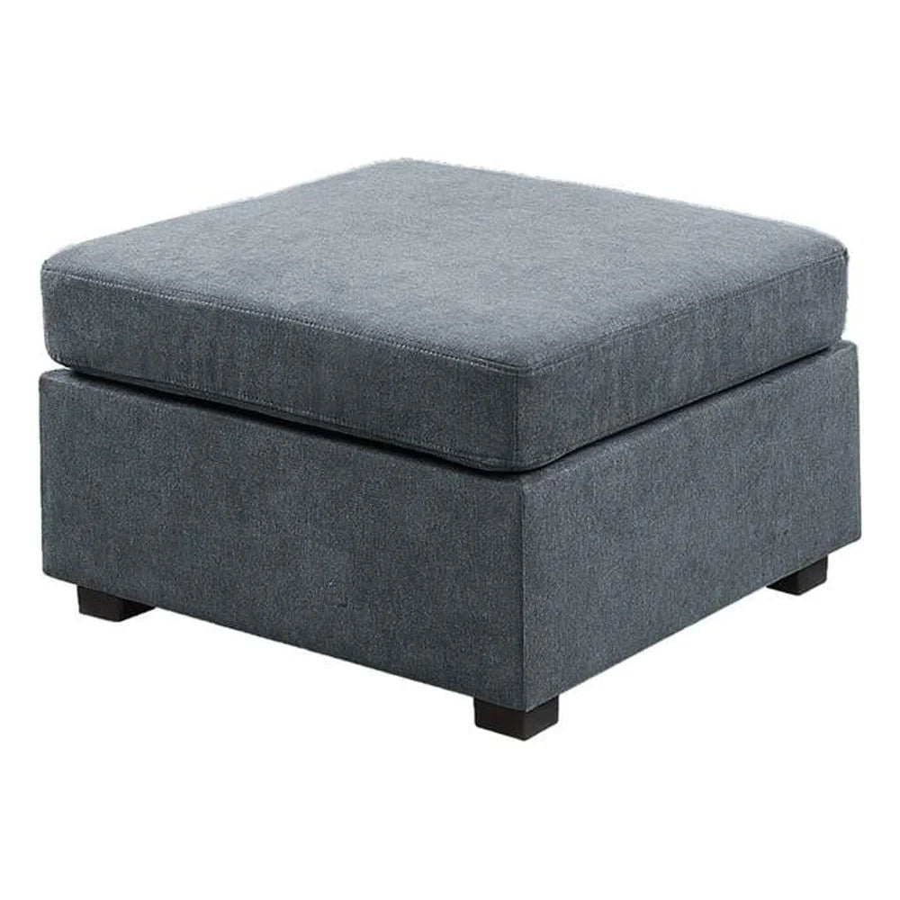 Gray Woven Fabric 7-Seater Sectional Sofa with Ottomans F25828