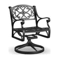 Black Aluminum Outdoor Swivel Rocking Chair F21667