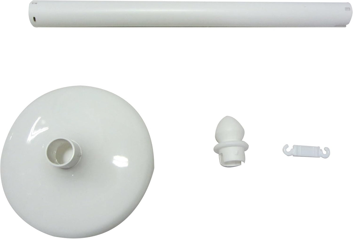White Plastic Stanchion 2 Pcs with 16' Chain, Pack of 2 X792