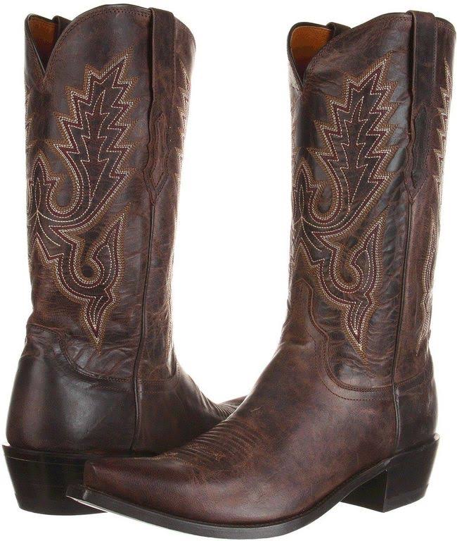Chocolate Madras Goat Cowboy Boots T771