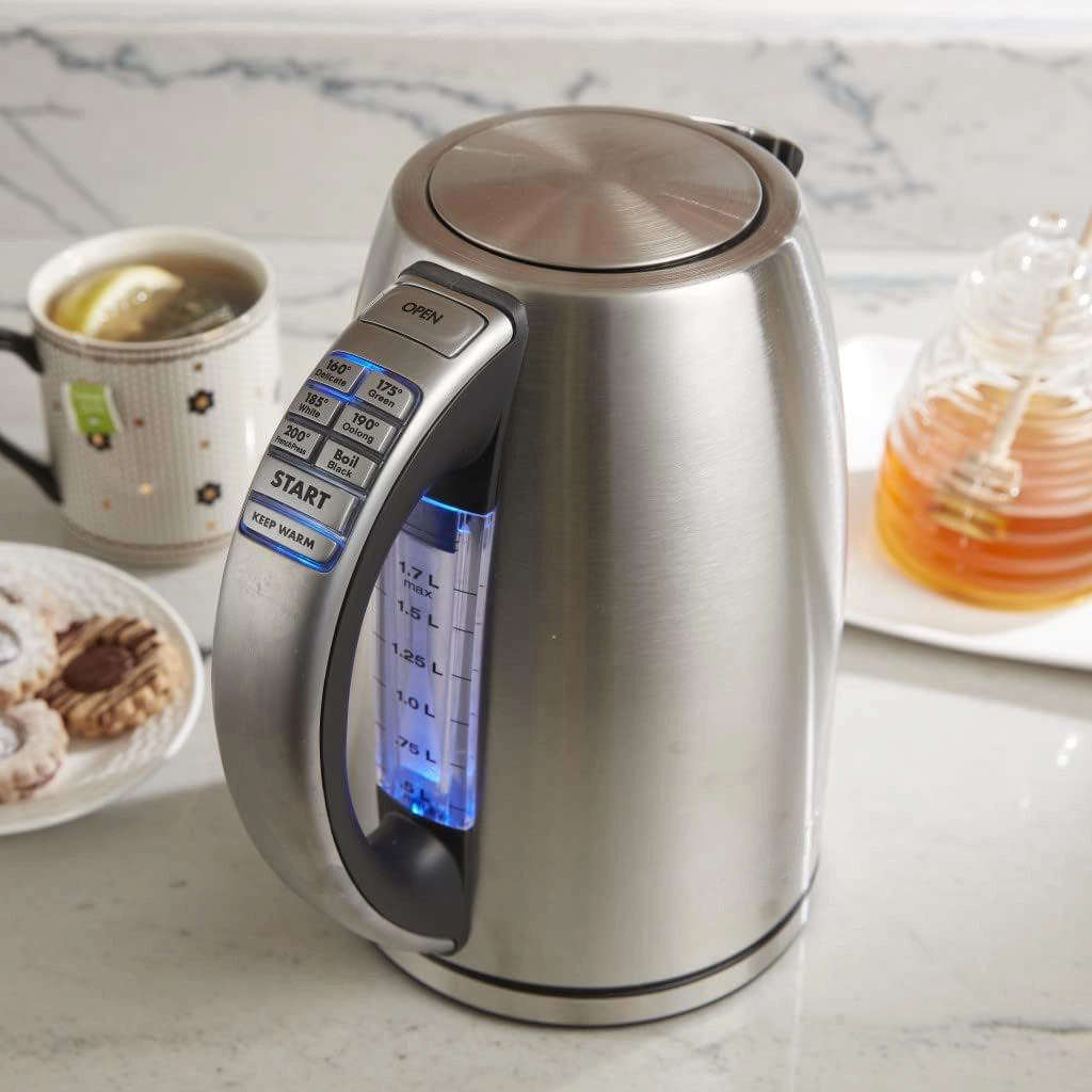 1.7-Liter Stainless Steel Cordless Electric Kettle I44828