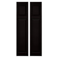 Black Raised Panel Vinyl Shutters I870922